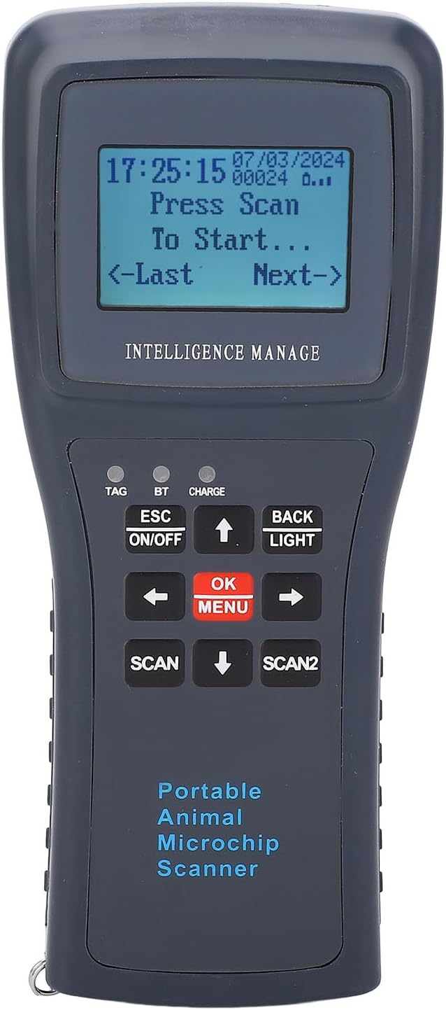FILFEEL Handheld Pet Microchip Scanner Low Frequency Reader with for Animal Ear Tag and High Accuracy Microchip Identification (#3)