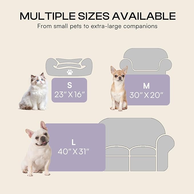 Luciphia 1 Pack 3 Blankets, Cute Cat Printed Fluffy Fleece Pet Blanket for Dogs Cats Washable, Warm Soft Throw Cover for Crate Couch, Gifts Puppy Essentials, Purple/Grey/Khaki, Large (41x31 inch)
