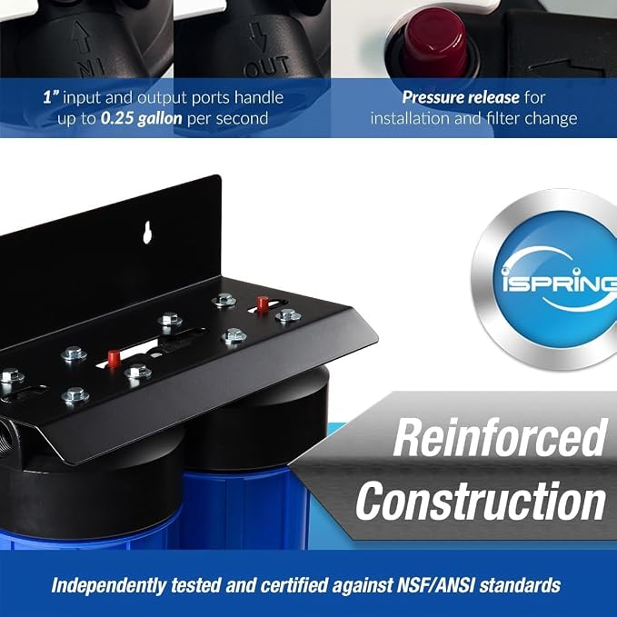 iSpring WGB21B-KS 2-Stage Whole House Water Filtration System
