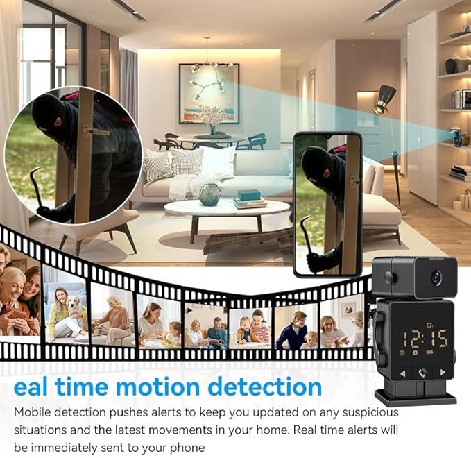 Indoor Camera Robot, 3MP 5g/2.4ghz WiFi Pet Robot Cam with Phone App, Nanny Cam Dog Cam with Audio/Video, Spy Camera 2-Way Audio Motion Tracking 7/24 Night Vision
