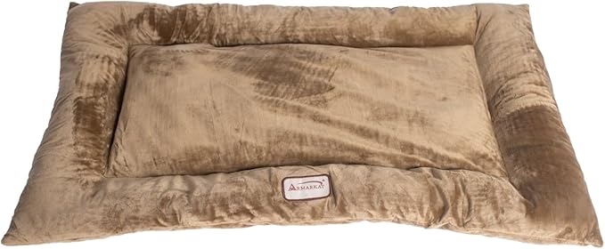Large Dog Bed Soft Cushion - Velvet Pet Pad for Crate - Machine Washable Comfort