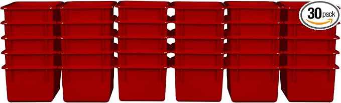 Wood Designs Cubby Storage Bin, Heavy Duty Plastic Containers