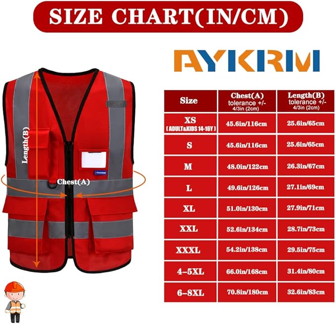 A-SAFETY Small class 2 vests colored