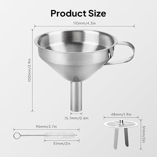 ELEGOO 3D Stainless Steel Funnel, Metal Funnel
