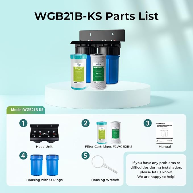 iSpring WGB21B-KS 2-Stage Whole House Water Filtration System