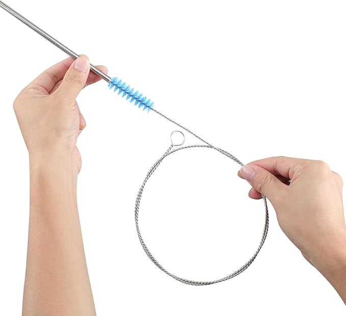40 Inches Brush Cleaner for Cleaning Straw, Kegerator, Feeding Tube, Siphon Hose, Sunroof Drain, Refrigerator Drain, 4PCS (Blue)