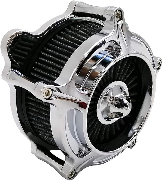 Harley Air Cleaner Turbine Intake Chrome Filter Kit Cnc Cut