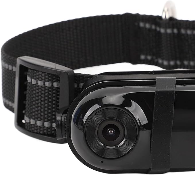 Hd 1080p Cat Camera Collar, Adjustable Wireless Pet Tracker with Memory Card, Mini Action Camera for Dogs & Cats, Video Recording & Monitoring Black 32GB