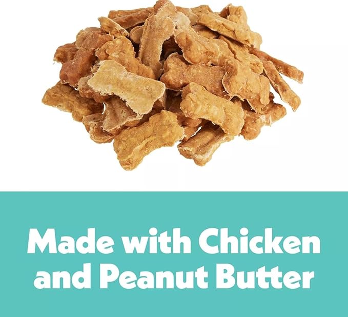 Wiggles & Wags Chewy Bones Dog Treats, Peanut Butter, Soft and Chewy, 2 Pack