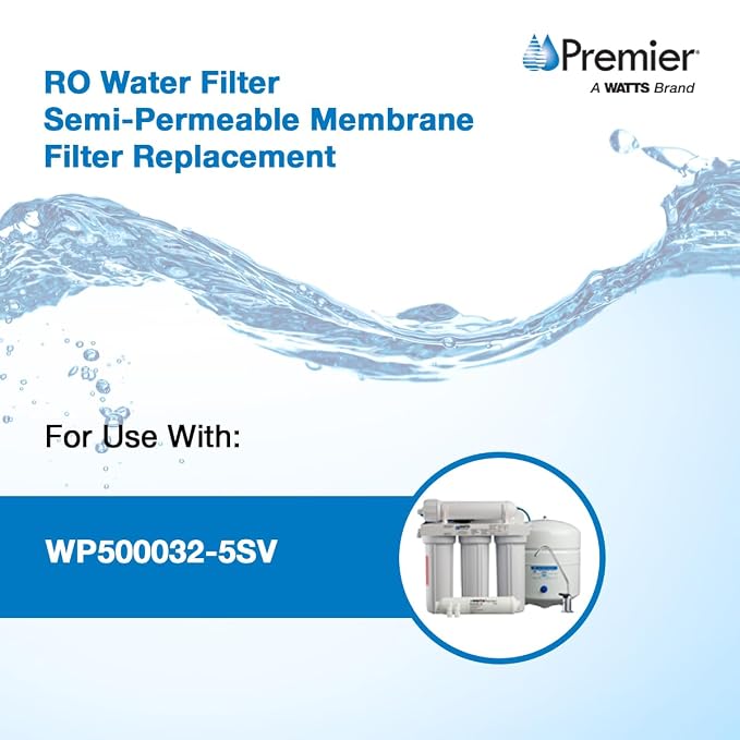 Watts Premier RO Water Filter 50 GPD Semi-Permeable Membrane Replacement