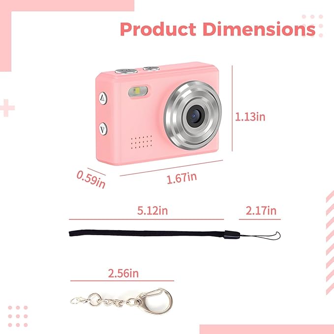 Generic Mini Thumb Cam With 200Mah Battery, Digital Camera, 1.67 X 0.59 X 1.13 In, For Pet Cycling Hiking Recording