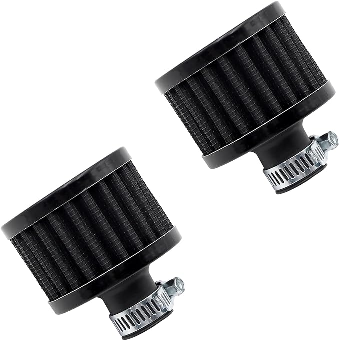 2Pcs 12mm Air Filter Mini Universal Vent Crankcase Cold Air Intake Breathe