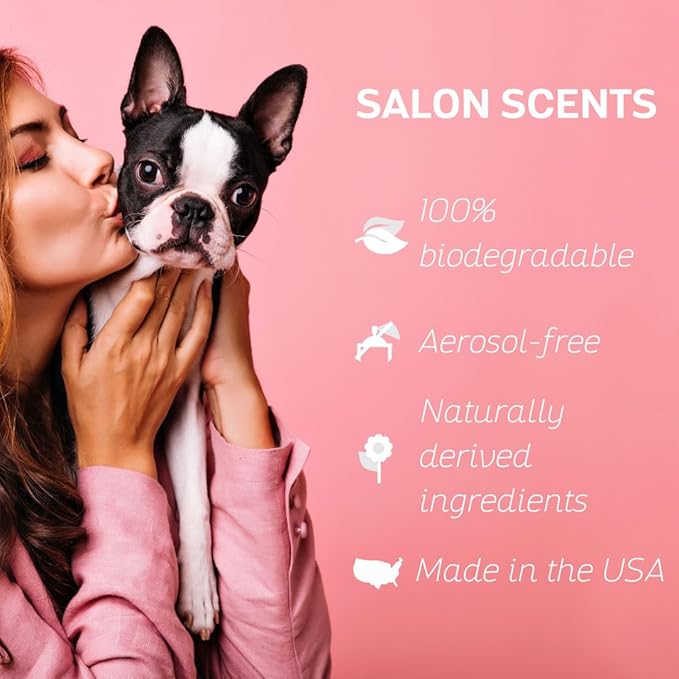 Bark2Basics Salon Scents Pet Grooming Cologne Spray - 8 oz, Natural Professional Groomer Perfume for Dogs and Cats, Long Lasting, Deodorizing, (Vanilla Black Raspberry)