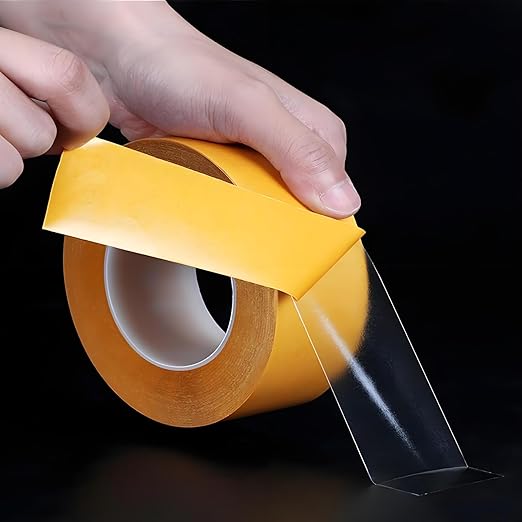 Ultra-Thin Clear Double Sided Adhesive Tape 2 Inch x 85FT Heavy Duty Two Side Strong Sticky Mounting Tape, for DIY Arts & Crafts, Rug Non-slip, Anti Cat Scratch, Paste Wall Decoration, CNC Woodworking