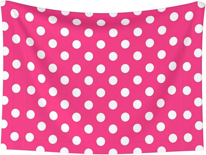 Reversible Plush Pet Blanket for Puppies Kittens, Pink Polka Dot, Double Sided Gentle Dot Texture for New Pets Adjusting to Home Environment Softly