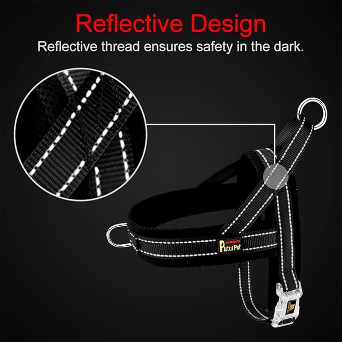 Plutus Pet No Pull Dog Harness with Breathable Mesh Padded, Adjustable Reflective Escape Proof Dog Harness, Quick Fit Dog Vest Harness for Small Medium Large Dogs(XS, Gray)