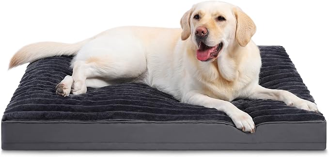 Vonabem Jumbo Dog Bed Washable with Removable Cover Waterproof, Dog Crate Beds for XXXL XXL XL Large Jumbo Dogs, Anti-Slip Pet Beds Kennel Pad 54 inch