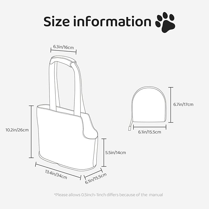 Custom Dog Carrier Purses Personalized Crossbody Puppy Carrying Bag Add Your Pet Photo Name Text Soft-Sided Sling Cat Pouch for Outdoor Hiking Traveling Subway Shopping (Style2)