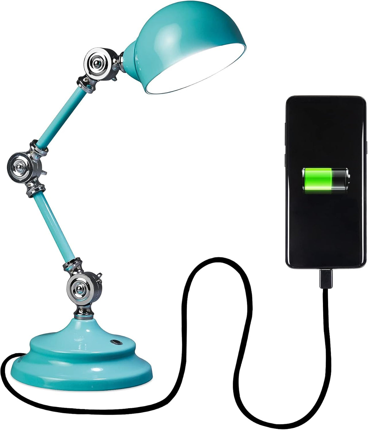 OttLite Revive LED Desk Lamp with USB Port, Turquoise