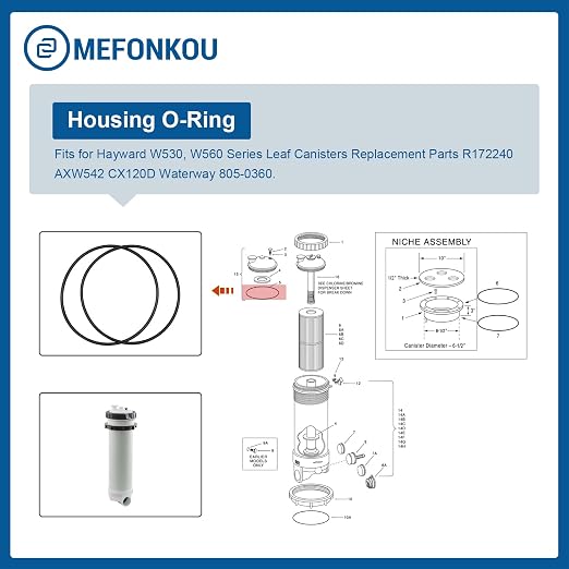 R172223 Housing O-Ring for Pentair Pool Spa Filter & Leaf Trap Parts R172240