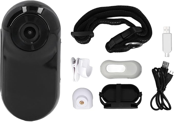 Cat Camera Collar, HD 1080P Dog Collar Camera, 120° Wide Angle Lens, Mini Body Camera Action Camera for Dogs Cats Present Indoor Outdoor, OTG Support (Black)