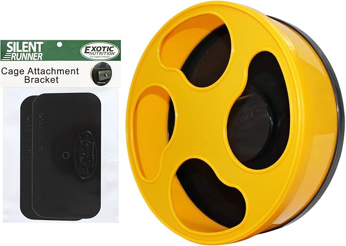 Silent Runner 9" - Wheel + Cage Attachment (NO Stand) - for Hamsters, Gerbils, Mice