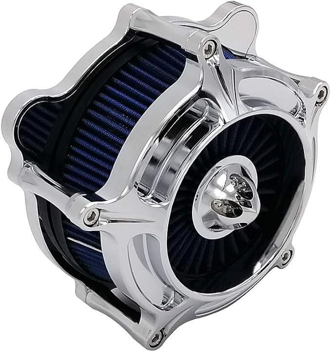 Harley Air Cleaner Turbine Intake Chrome Filter Kit Cnc Cut