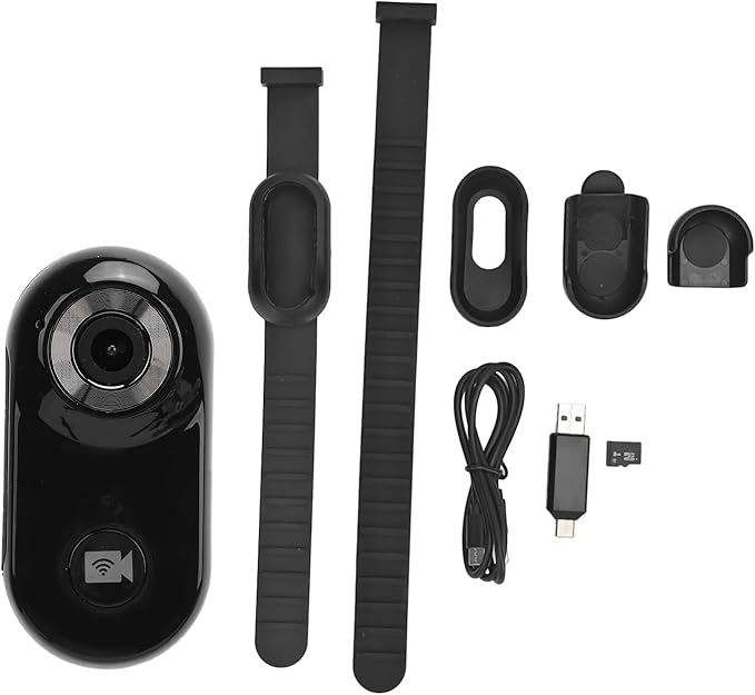 Hd 1080p Mini Pet Collar Camera with 8g Memory Card - Action Camera for Cats & Dogs, Ideal for Outdoor and Indoor Recording Black