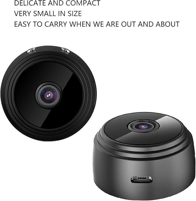 ciciglow A9 Camera Indoor, 1080P Magnetic Pet Dog Camera Baby Camera Mini Camera Security Camera (Black)