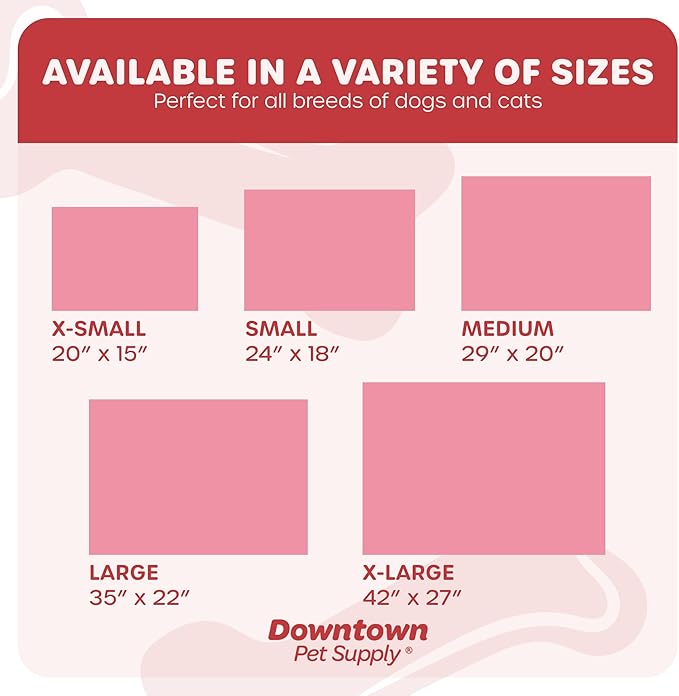 Downtown Pet Supply Dog Crate Pad, 29" x 20" - Waterproof, Ripstop Nylon Dog Crate Mat Chew Proof and Machine Washable - Dark and Light Pink - M