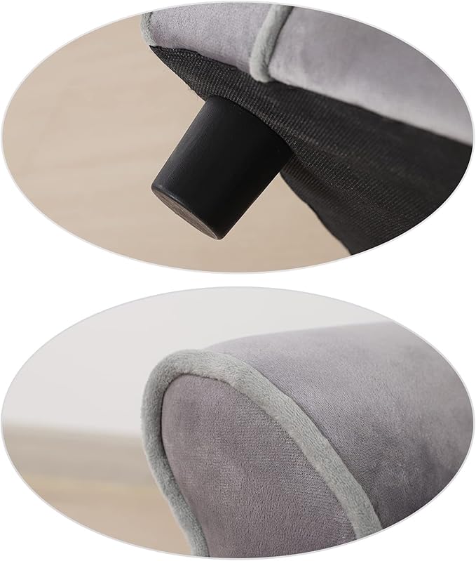 Getifun Small Dog Sofa Bed, Velvet Cat Bed Couch,Pet Sofa with Washable Cushion & Plastic Legs (29 x 16 x 12.7 inches (Gray)