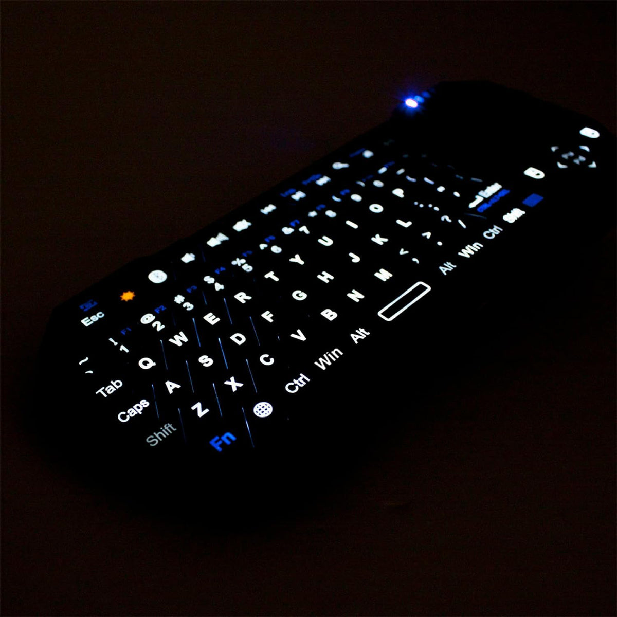 Fosmon Mini Keyboard with Touchpad Mouse, 2.4G Wireless+ Bluetooth, Backlit