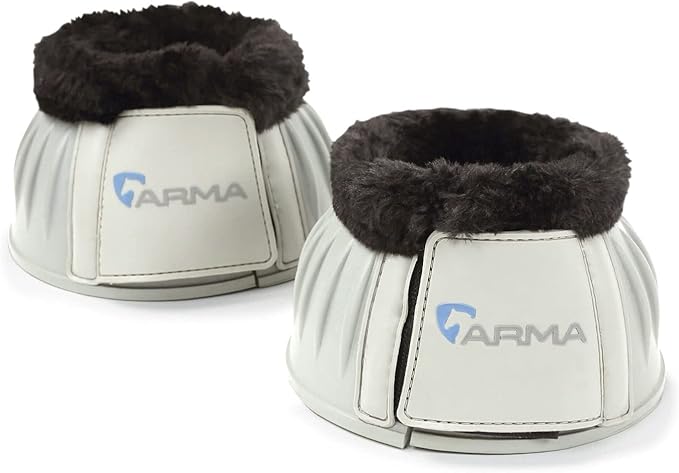 Shires ARMA Fleece Trim Bell Boot (Black, Pony)
