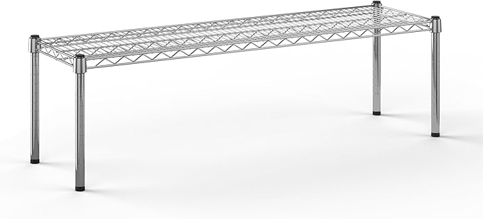 14" Deep x 48" Wide x 14" Height Wire Shelving Kit | 1-Tier | NSF Commercial Storage Rack Unit
