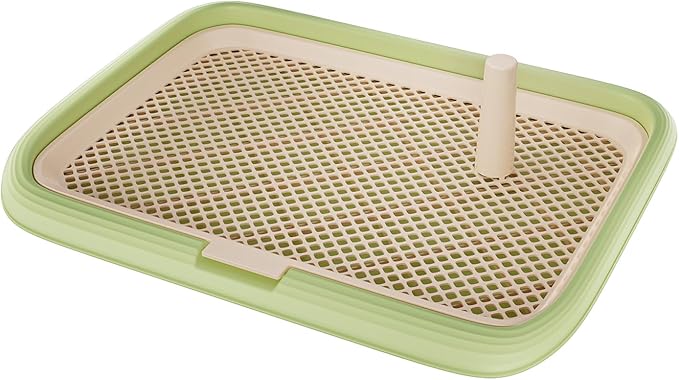 Dog Potty Tray, 23.6"x17.68" Indoor Pet Pee Pad Holder,Puppy Training Holder,Bathroom Dog Litter Box, Pet Toilet for Small and Medium Dogs,Housebreaking Supplies, Pet Products (Green)