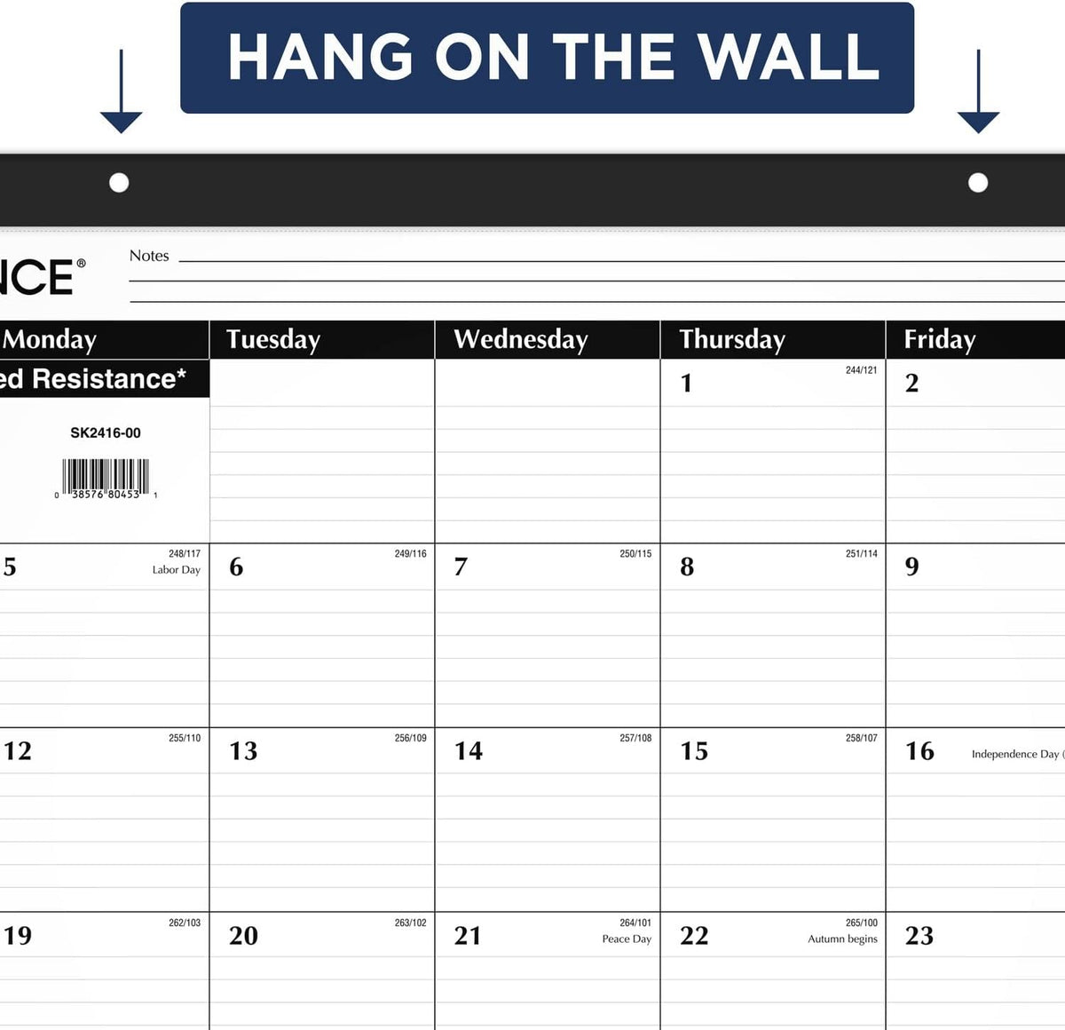 AT-A-GLANCE 2022-2023 Desk Calendar, Monthly Academic Desk Pad, 21-3/4" x 17", Standard (SK241600)