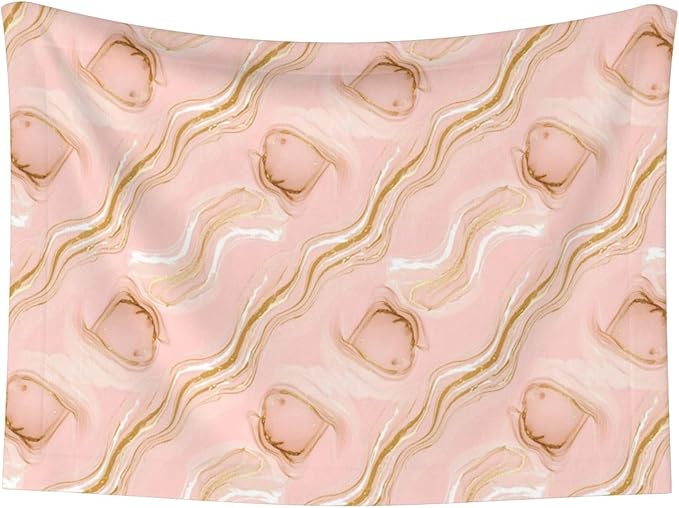 Double Sided Pet Mat for Dog Bed Topper Cat Blanket Furniture Protector, Pink Tie Dye Marble Texture, Reversible Plush with Tactile Dot Pattern for Style Change