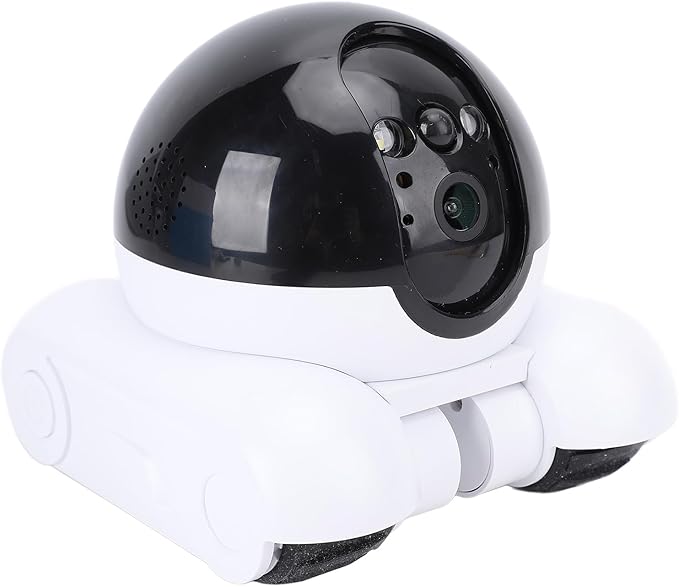 Vikye Robot Camera On Wheels,2MP Double Lens Moving Pet Camera,2 Way Talk 1080P WiFi Small Robot Cam for Cats Dogs