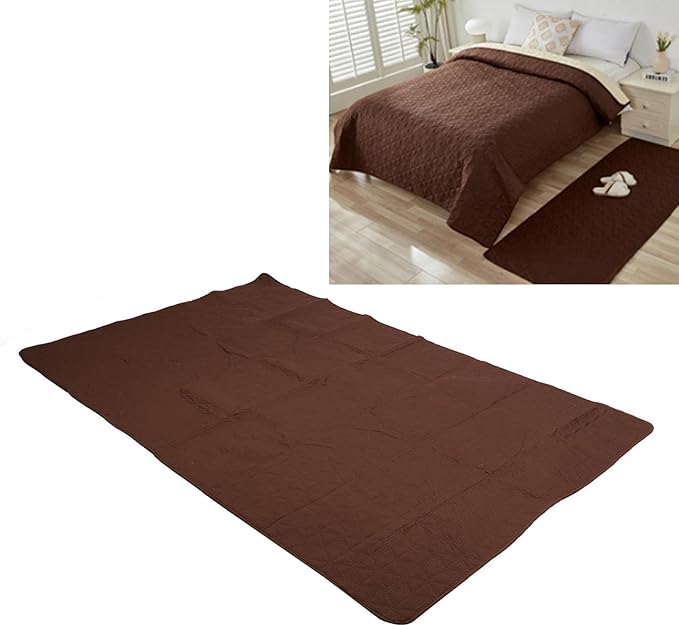 Dog Bed Cover, Slip Washable Pet Blanket, Double Sided Material with Non Slip Bottom, Sofa Couch Furniture Protector for Cat Puppy, Brown Polyester (52x82inch)