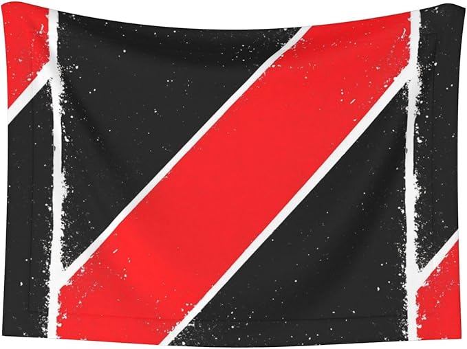 Double Sided Pet Mat for Dog Bed Topper Cat Blanket Furniture Protector, Trinidad and Tobago Flag, Reversible Plush with Tactile Dot Pattern for Style Change