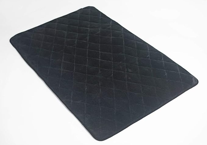 4Knines Extra Large Dog Crate Mat – Waterproof, Non-Slip, Machine Washable Crate Mat – Soft, Durable Kennel Mat for Dogs – Pet Bed for Crates, Travel or Home Use - Extra Large (Black)