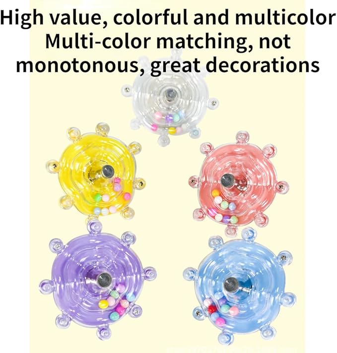 Parrot Spinner Toy, Funny Parakeet Toy Interactive Parrot Toy Bird Toy Spinning Rattle Cockatiel Toys Bird Cage Accessories for Entertainment Chewing Exercise (Pink)