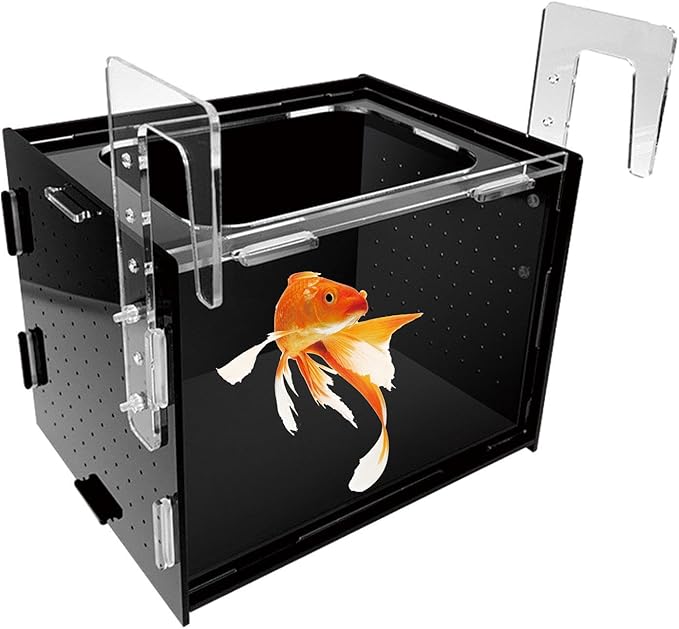 Fish Breeding Box Hatchery Sturdy Clear Acrylic Separation Incubator Isolation Box for Clownfish Betta Baby Fish Guppy, 20x15x15cm