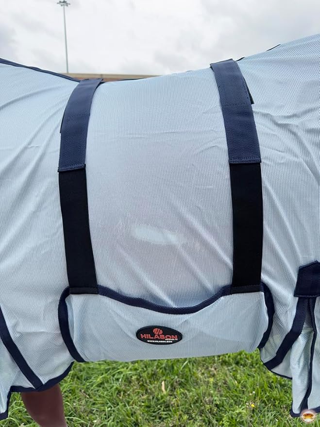 HILASON Horse Fly Sheet - Summer Spring UV Protection Mesh Bug Mosquito FlySheet for Horses | Fly-Sheet