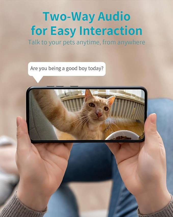 VIMTAG 4K UHD Pan/Tilt Cameras for Home Security, Indoor Camera for Pet/Dog/Cat/Baby/Nanny/Room with Phone App, 5G/2.4G WiFi, Night Vision, 2-Way Audio, Motion Tracking, AI Detection, Works w/Alexa