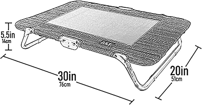 Pet Gear Lifestyle Pet Cot Elevated Bed, No Assembly Required, Premium Tear Resistant Cooling Mesh, Indoor & Outdoor, Lightweight & Portable, 30 Inch, NEW Lake Blue