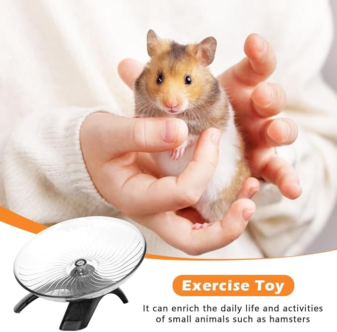 Kakalote Hamster Wheel, Hermit Crab Climbing Toys Silent Running Exercise Wheel, Small Animal Exercise Wheels Hermit Crabs Wheel for Hamsters, Gerbils, Hermit Crab Small Cage