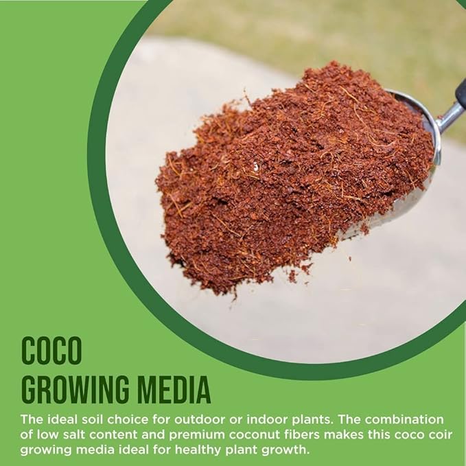 Coco Coir for Plants 2-Pack – 2.6 Cu. Ft. Compressed Coconut Coir Bricks, 10 lb. Organic, Low EC, pH Balanced Coco Peat for Indoor & Outdoor Gardening, Potting Soil, Indoor Plant Soil