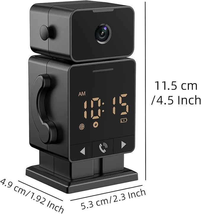 Indoor Camera Robot, 3MP 5g/2.4ghz WiFi Pet Robot Cam with Phone App, Nanny Cam Dog Cam with Audio/Video, Spy Camera 2-Way Audio Motion Tracking 7/24 Night Vision