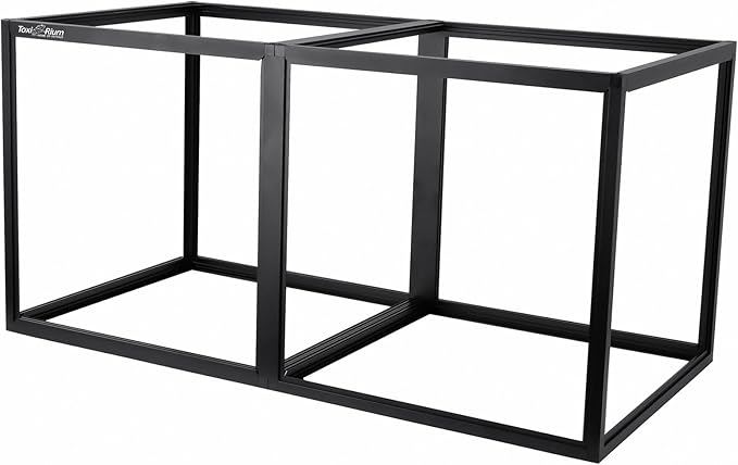 Reptile Enclosure Stand Bundle: Elevate Your Habitat - Includes Stand and Extra Enclosure for a Complete Elevated Setup 44 inches Width(Black)